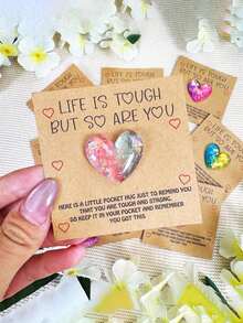 9 Sets/7 Sets/1 Set Of Heartwarming Resin Pocket Hug Cards - With Motivational Cards, Perfect For Birthdays, Weddings, Valentine's Day And Other Occasions - Thoughtful Mini Gifts, Conveying Encouragement And Greetings, Making It An Ideal Gift For Friends, Family And Guests - 多色的 - 查看 2