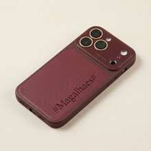 适用于 17 Pro Max 系列的个性化定制姓名手机壳，采用大窗口 3D 立体雕刻设计，有效保护镜头，防震耐用，是馈赠家人、情侣和朋友的理想纪念礼物。 - 酒紅色 - 查看 4