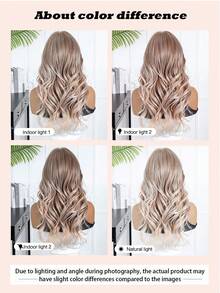 渐变色20英寸长卷发假发，带刘海，优雅时尚，适合女性佩戴，采用耐热合成纤维机织而成，适合日常及节日佩戴，是送给女孩的理想节日礼物。 - 漸層 - 查看 10