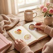 50 PCS Vintage Wax Seal Stickers, Aesthetic Floral & Carousel Decorative Decals For Journaling, Scrapbooking, Gift Wrapping, Stationery Crafts, Perfect For Bullet Journals, Planners, Envelopes, Laptops, Water Bottles, And DIY Art Projects, Ideal For Adults, Creators, And Stationery Lovers - Multicolor - View 4