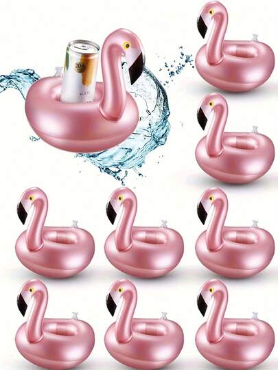 Đế lót cốc hình chim hồng hạc bơm hơi, lý tưởng cho các bữa tiệc bể bơi mùa hè. Những chiếc đế lót cốc hình động vật đáng yêu này có thể tái sử dụng và hoàn hảo để giữ cho đồ uống của bạn nổi trên mặt nước. Phụ kiện tiệc bể bơi mùa hè, thiết kế động vật dễ thương, đế lót cốc màu hồng, giá đỡ cốc nổi, trang trí vui nhộn cho hoạt động bơi lội ngoài trời.