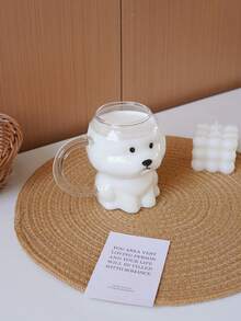 1 Stück süße Welpen-Glastasse (mit Griff) – Bichon Frise Kaffeetasse, geeignet für Heimdekoration und Geschirr, kann als Trinkbecher für Sommerfeste und Partys verwendet werden, anwendbar für Wohnzimmer, Schlafzimmer oder Büro, kann auch als Geschenk oder Feiertagsdekoration verwendet werden - Verschiedenfarbig - Übersicht 9