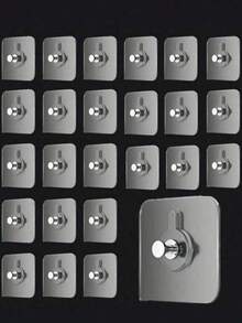 30pcs Self Adhesive Picture Hooks No Drill Heavy Duty Seamless Wall Hangers Damage Free Removable Metal Nails For Photo Frame Poster Painting Artwork Mirror Canvas Home Decor Easy Install Strong Sticky Wall Mount Hanging Hardware Kit - Multicolor - View 2