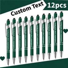 12pcs Personalized Metal Pen With Stylus - Customized Logo/Name/Text - Retractable Ballpoint Pen, Durable Metal Structure, Ergonomic Grip - Ideal Office Gift - Multicolor - View 8