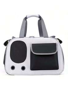 1 pieza Bolso transportador de mascotas, diseño de mano/hombro, cubierta retráctil para ventilación y privacidad, estilo de moda - Multicolor - Ver 10