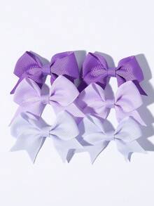 6 chiếc kẹp tóc hình bướm ombre, kiểu dáng tươi mới và năng động dành cho trẻ em. - Màu tím - Xem 7