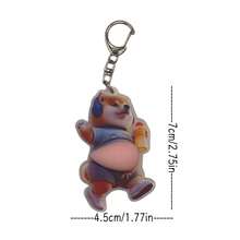 1pc 3D Corgi Keychain, Multifunctional Decorative Hanging Hook, Funny Gag Toy - Baby Blue - View 3