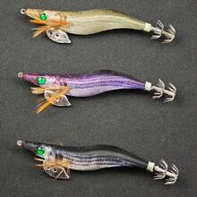 Avlcoaky 3pcs/Set Shrimp Fishing Lures Luminous Squid Jig Hook Shrimp Prawn Lure Artificial Hard Bait - Multicolor - View 5