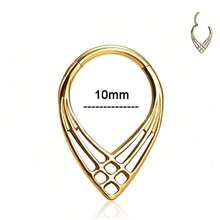 16G鼻中隔环 316L不锈钢鼻环耳骨耳环 身体穿刺饰品 男女通用 - 不銹鋼身體穿刺飾品 - 查看 12