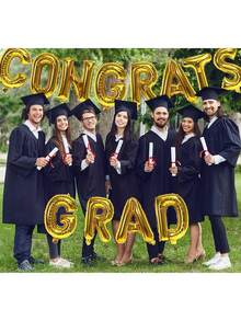 Class Of 2026 Balloons,16 Inch Gold 2026 Balloons Graduation, Golden Grad Foil Letter Number Balloons, Graduation Decorations 2026, 2026 Sign For High School College Graduation Party Grad Decorations - Gold - View 4