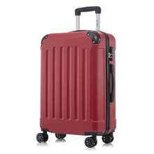 YONSLY Hard Shell Suitcase 16/20/24/28 Inches With 4 360° Wheels Sturdy Double Zipper Combination Lock Mesh Pocket Soft Rubber Handle Travel Suitcase - 紅色 - 查看 11