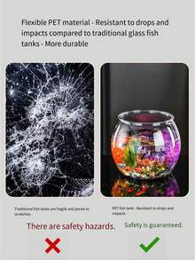 1-Piece Living Room Desktop Fish Tank, New Style Imitation Glass One-Piece Molded Fish Tank, Turtle Tank, Desktop Goldfish Tank, And Harmless, Shatterproof And Unbreakable Fish Tank - View 7