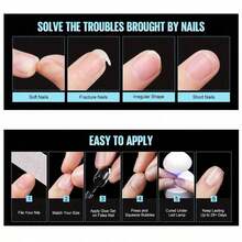 Short Square Nail Tips, 120pcs/Set Half Matte Acrylic Pre Filed Soft Gel Nail Tips, Press On Nails Full Cover Pre Shaped 12 Sizes Gel X Nail Tips False Nails Beginner And Nail Salon Nail Supplies - Thông thoáng - Xem 10