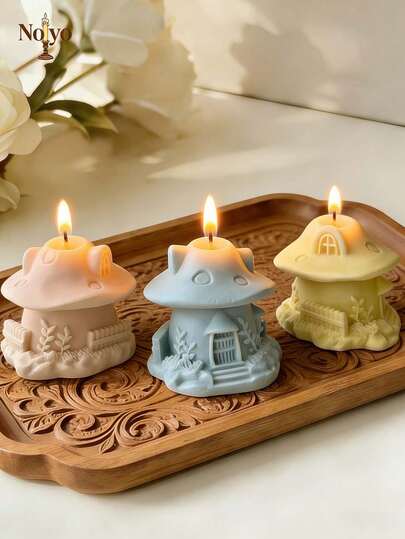 3D Dreamy Mushroom House Silicone Mold | Handmade Candles, Aromatherapy, Gypsum, Mold | Crafts, Cement Casting Tools, Valentine's Day Gifts, Various Festival Decorations, And Wedding Decorations