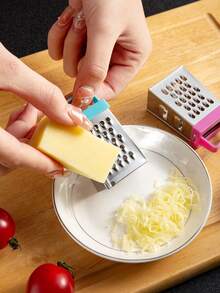 1pc Mini Stainless Steel Cheese Slicer, Mini Garlic Grinder, Mini Cheese Grinder, Stainless Steel Cheese Ginger Vegetable Spice Kitchen Mini Grinder, Stainless Steel Mini Cheese Classifier, Kitchen Slicer Creative Small Box Grinder, Cheese, Potatoes, Pumpkins, Zucchini, Carrots, Lemons And Cucumbers, Ginger, Vegetables, Stainless Steel Four Sided Planer - View 4