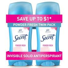 Secret Anti-Perspirant Deodorant Invisible Solid Powder Fresh Twin Pack 5.20 Oz - Powder Fresh - View 1