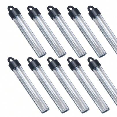 Tubo Para Miçangas 1.5CM X 11.5CM - 10 Peças