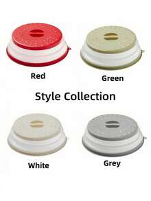 1个微波炉折叠防溅盖，耐热食品加热防油盖，多功能折叠冰箱食品保鲜盖，易于收纳，多种尺寸和颜色可选 - 彩色 - 查看 4