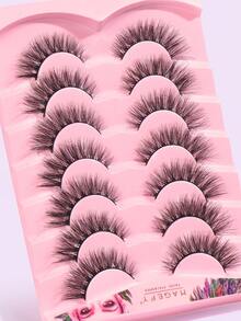 MAANGE 2/7/9 Pairs Cartoon False Eyelashes Set, Long-Lasting & Durable, Curly & Natural-Looking Magnetic Lashes, Reusable Cartoon Magnetic Eyelash Kit With Applicator, No Glue Needed, Easy To Wear & Remove - Black - View 6