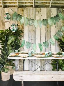 12pcs Tropical Leaf Garland Decor, Tropical Palm Leaves Summer Wreath, Artificial Monstera Green Leaves Party Decoration Suitable For Hawaiian Theme, Hawaiian Palm Monstera Decor For Beach Party, Hawaiian Jungle Theme, Birthday, Baby Shower, Wedding, Boho Home Wall Decor, Summer Photo Booth Props (1/12pcs) - A - View 5