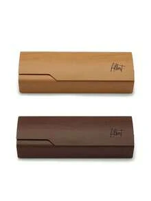 Hộp đựng kính mắt nắp gập vân gỗ, hộp đựng kính mắt chống sốc tối giản, hộp đựng kính thời trang bằng gỗ, túi đựng kính mắt di động, món quà lý tưởng cho người đeo kính, phù hợp cho du lịch, kỳ nghỉ và sử dụng hàng ngày. - Nhiều màu - Xem 18