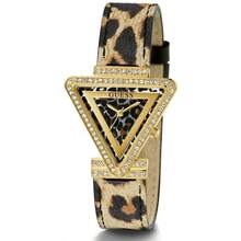 Guess Fame Series Women's Quartz Watch, Leopard Print Leather Strap, Crystal Triangle Case, Fashionable Accessory Versatile Watch, Elegant Elegant Dress Watch For Work, Daily Gathering, Brand Gift With Exquisite Original Watch Box, First Choice For Anniversary Gift GW0504L3 - Gold - View 3