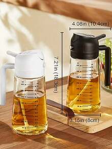 1个不易碎PP材质橄榄油瓶，喷雾/倾倒双功能设计，带精确刻度，便携式烧烤油喷雾器，适合户外露营、烧烤和野餐。 - 噴油瓶 - 查看 7