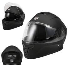 Casco Motocicleta Integral Con Visera Doble Certificado Dot - Acabado negro mate - Ver 7