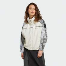 Adidas Áo khoác nữ NG W W.R AOP dệt có mũ trùm đầu JD5836 - Màu be - Xem 3