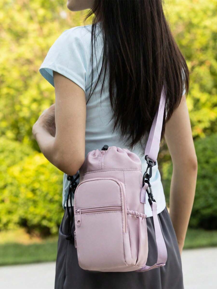 40oz Insulated Water Bottle Carrier Bag With Handle, Fits Water Bottle, Adjustable Strap, Suitable For Hiking, Camping, Sports - Multicolor - View 1