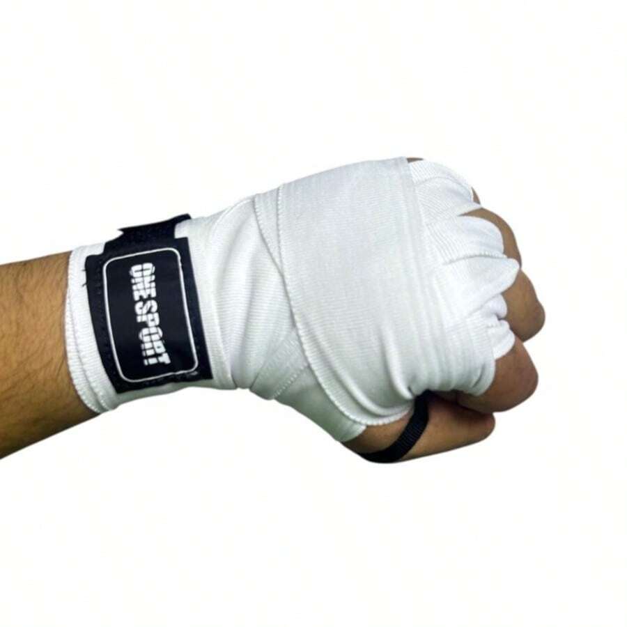 Faixa Atadura Bandagem Elástica Boxe Muay Thai MMA Luta 2,5 Metros - Branco - Visão 1