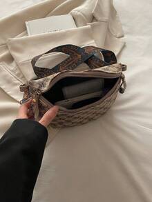 新款复古印花时尚大容量单肩斜挎包腰包 - 彩色 - 查看 8