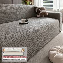 1pc Qinglin Sofa Cover, Versatile Full Coverage Sofa Slipcover For All Seasons, Non-Pilling, Removable And Machine Washable, Dust-Proof, Anti-Slip Sofa Cushion Cover - Dark Grey - View 8