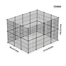 DIY Modular Pet Fence Metal Mesh Pet Cage Small Pet Indoor Fence Suitable For Mini Pigs, Guinea Pigs, Hamsters, Small Pets Single Panel Iron Mesh Size 30 * 40 Cm (11.81 * 15.75 Inch) - Multicolor - View 22