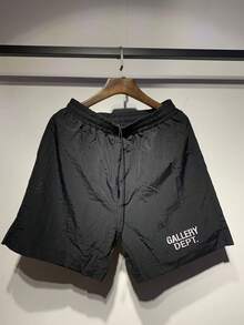 GALLERY Quick Dry Athletic Shorts For Men Lightweight Breathable Summer Outdoor Shorts - 黑色 - 查看 8