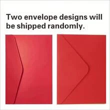 1 Romantic Wife/Husband Wedding Greeting Card - Sincerely Celebrate Your Soulmate On Your Special Day, 5*7in - With Envelope - Red - View 9