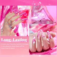 Beetles White Gel Nail Polish -1PC 15ml White Spring Colors Gel Polish - Hot Pink Glitter - View 4