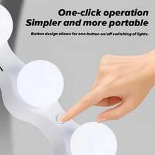 LED化妆镜灯，适用于多种场合，背面吸盘设计方便放置，可用于卧室、客厅、浴室、走廊等场所，也可作为化妆镜照明或床头夜灯使用。 - vanity light - 查看 5