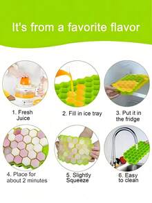 1个冰格，易脱模冰块模具，带防溢可拆卸盖，可堆叠冰块模具，适用于鸡尾酒、咖啡等饮品。 - 彩色 - 查看 7
