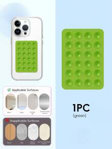 24个单面粘性手机吸盘，吸力超强，可重复使用，适用于光滑表面（瓷砖、玻璃、墙壁等）。 - 彩色 - 查看 13