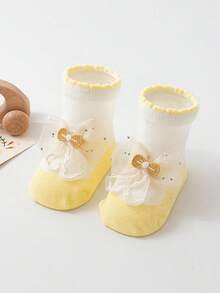 Neue weiche Schleifchen Baby Socken, nicht einengend, atmungsaktiv, geeignet für 0-1 jährige Mädchen, Prinzessinnenstil - Verschiedenfarbig - Übersicht 10