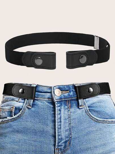 1 stuk, onzichtbare elastische riem, verstelbaar, geschikt voor mannen en vrouwen, jeansriem, decoratieve elastische riem voor dames, geschikt voor jeans en outdoor kleding.