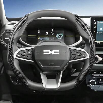 Hocasen Ốp vô lăng sợi carbon phân đoạn dành cho Dacia, kiểu dáng thể thao, chống trượt, cầm nắm thoải mái, tùy chọn bộ 2 miếng/3 miếng, thiết kế lắp đặt nhanh, tương thích mọi mùa. Phù hợp với các dòng xe Sandero/Sandero Stepway/Duster/Jogger/Bigster/Spring/Spring Electric/Spring Cargo/Logan. Màu đen, xanh dương, bạc, đỏ, trắng.