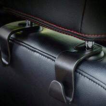 2pcs Car Seat Back Hooks, Vehicle Headrest Hanger Holder Hook For Purse, Grocery Bag - Multicolor - View 2