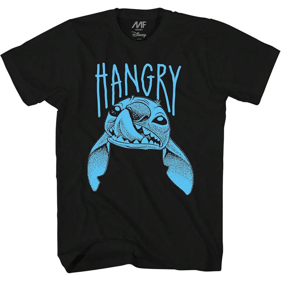 LILOS & STITCHS Hangry Face Graphic T-Shirt Tops For Women,Men Clothes,Girls Clothes,Girls Tops,Boys Clothes,Clothes For Girls,Summer Tops,Summer Clothes,Graphic Tee,Summer Holiday Outfits,Holiday Outfits For Women,Girls Holiday,Mens Holiday Clothes,Birthday Outfits - Black - View 1