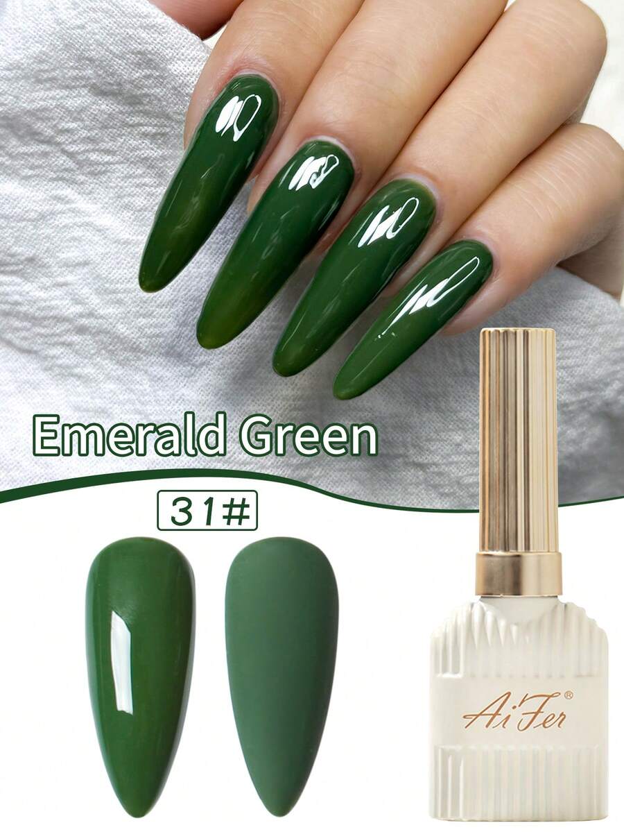 AiFer 15毫升/瓶 40色指甲油凝胶 - 色彩鲜艳持久，适用于女士美甲沙龙和DIY美甲，专业LED光疗固化，防脱落，光泽亮丽，是美甲爱好者的完美礼物