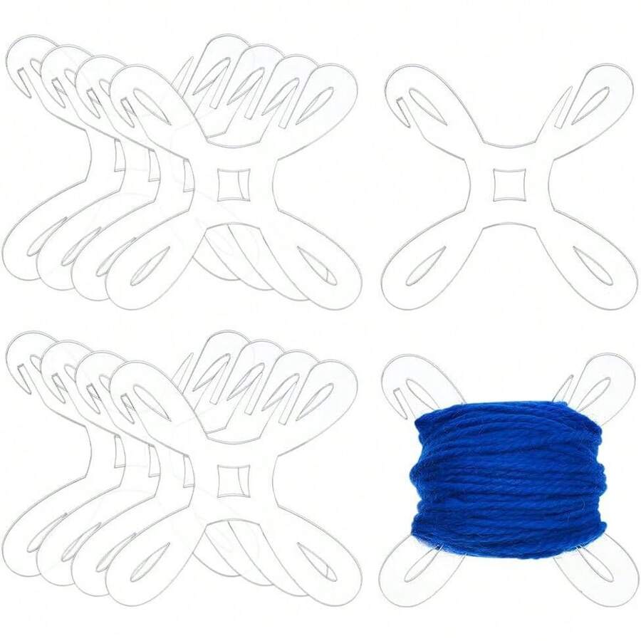 4Pcs Large Yarn Bobbins, Clear Acrylic Yarn Winder Cross Stitch Bobbin Organizer, Thread Knitting Sewing Crochet Weave Winder Tool For Knitting Sewing 15x15cm - Clear - View 1