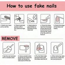 Spring Press On Nails Medium Almond Fake Nails Full Cover False Nails With Pink Flower Designs Acrylic Nail Press Ons Reusable Stick On Nails Glossy Pearl Glue On Nails For Women 24Pcs - nails09 - 查看 6