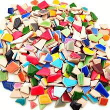 180g/6.35oz Mixed Color Asymmetric DIY Ceramic Mosaic Tiles Shattered Ceramic Pieces Craft Material Collage Tile Decoration Loose Material - A - View 9