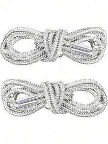 2pcs Of 100cm Luxury Rhinestone Shoelaces, Round Rhinestone Shoes/Hat Straps, Fashionable And Shiny, Crystal Brushed Sports Shoes, Sports Shoes With Shiny Diamond Shoelaces, Sparkling Crystal Flat Shoelaces - Multicolor - View 12